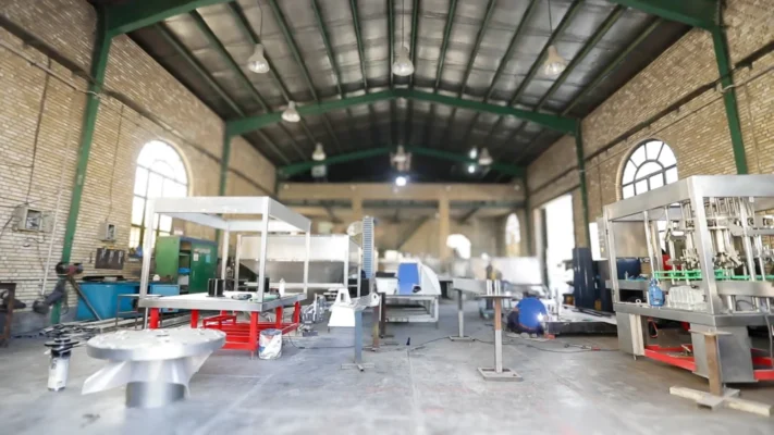 Food processing machinery under construction in the Seamerco workshop